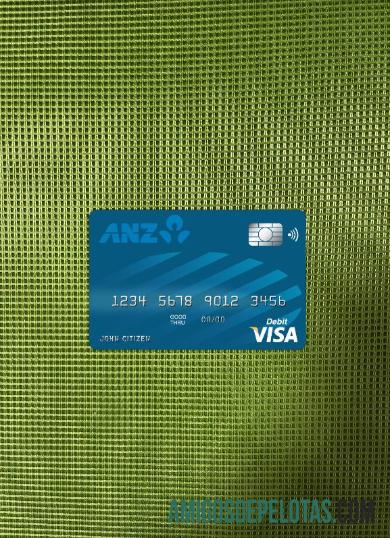 Frente do Photolook do cartão Visa do banco Anz da Austrália baixar para verificação